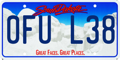 SD license plate 0FUL38