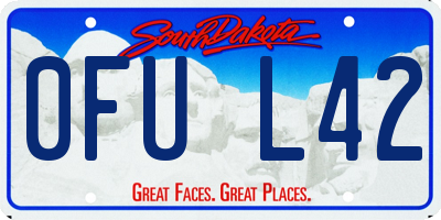 SD license plate 0FUL42