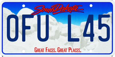 SD license plate 0FUL45