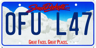 SD license plate 0FUL47