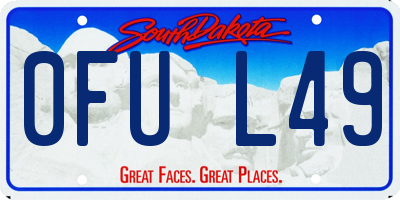 SD license plate 0FUL49