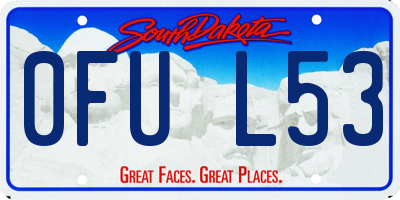 SD license plate 0FUL53