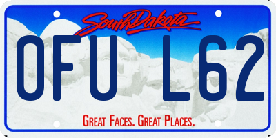 SD license plate 0FUL62
