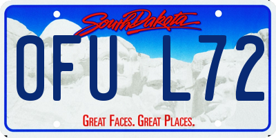 SD license plate 0FUL72