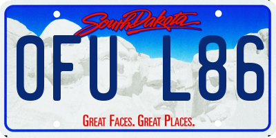 SD license plate 0FUL86