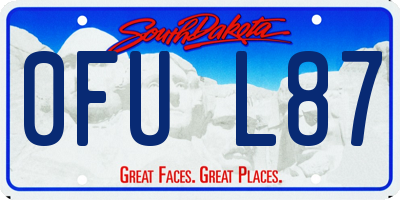 SD license plate 0FUL87