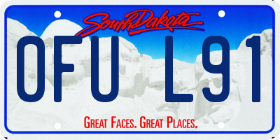 SD license plate 0FUL91