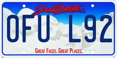 SD license plate 0FUL92