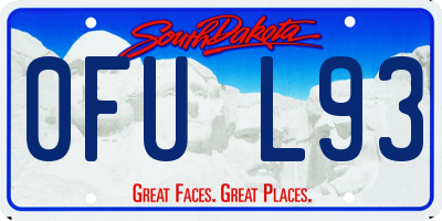 SD license plate 0FUL93