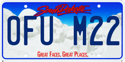 SD license plate 0FUM22