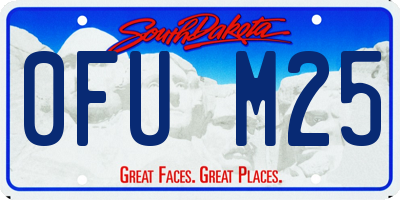 SD license plate 0FUM25