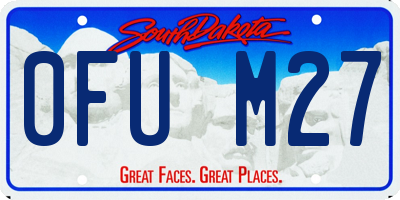 SD license plate 0FUM27