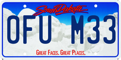 SD license plate 0FUM33