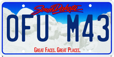 SD license plate 0FUM43