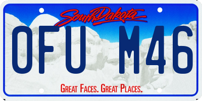 SD license plate 0FUM46