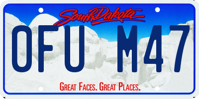 SD license plate 0FUM47