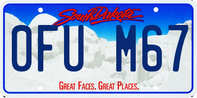 SD license plate 0FUM67
