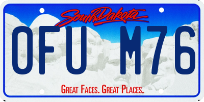 SD license plate 0FUM76