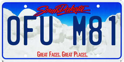 SD license plate 0FUM81
