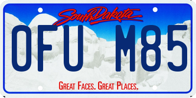 SD license plate 0FUM85