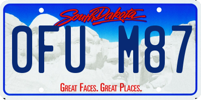 SD license plate 0FUM87