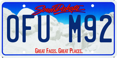 SD license plate 0FUM92
