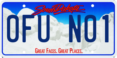 SD license plate 0FUN01