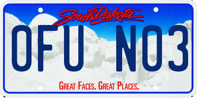 SD license plate 0FUN03