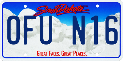 SD license plate 0FUN16