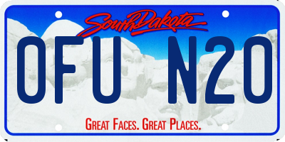 SD license plate 0FUN20