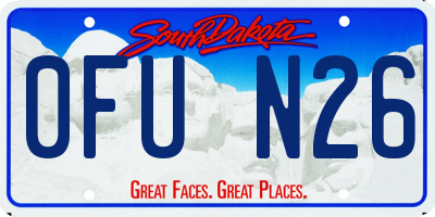 SD license plate 0FUN26