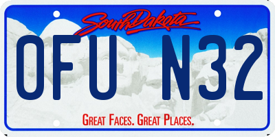 SD license plate 0FUN32
