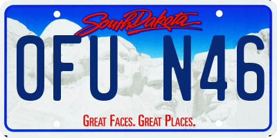 SD license plate 0FUN46