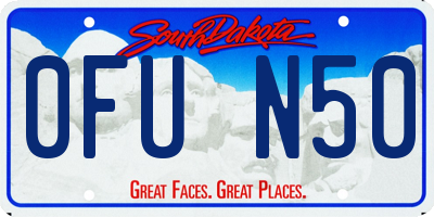 SD license plate 0FUN50