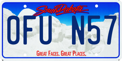 SD license plate 0FUN57
