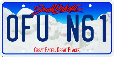 SD license plate 0FUN61