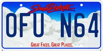 SD license plate 0FUN64