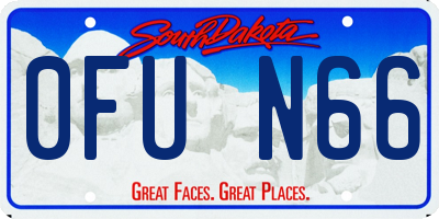 SD license plate 0FUN66