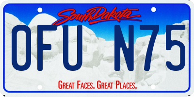 SD license plate 0FUN75