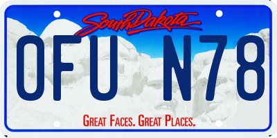 SD license plate 0FUN78