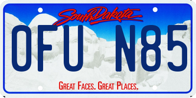 SD license plate 0FUN85