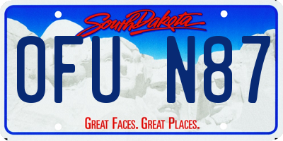 SD license plate 0FUN87