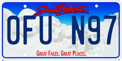 SD license plate 0FUN97