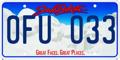 SD license plate 0FUO33