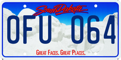 SD license plate 0FUO64