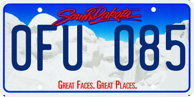 SD license plate 0FUO85