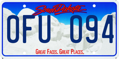 SD license plate 0FUO94