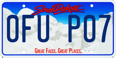 SD license plate 0FUP07
