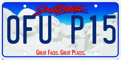SD license plate 0FUP15