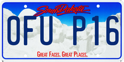 SD license plate 0FUP16